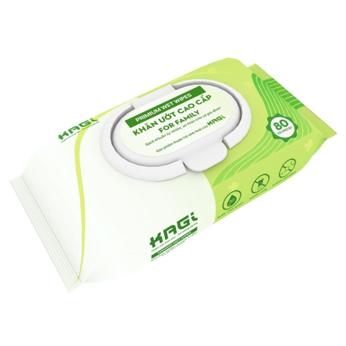 Khăn Ướt Cao Cấp - For Family KAGI 80 Tờ/Gói - Sự Tiện Lợi Nhỏ Gọn Dành Cho Mọi Gia Đình Hiện Đại